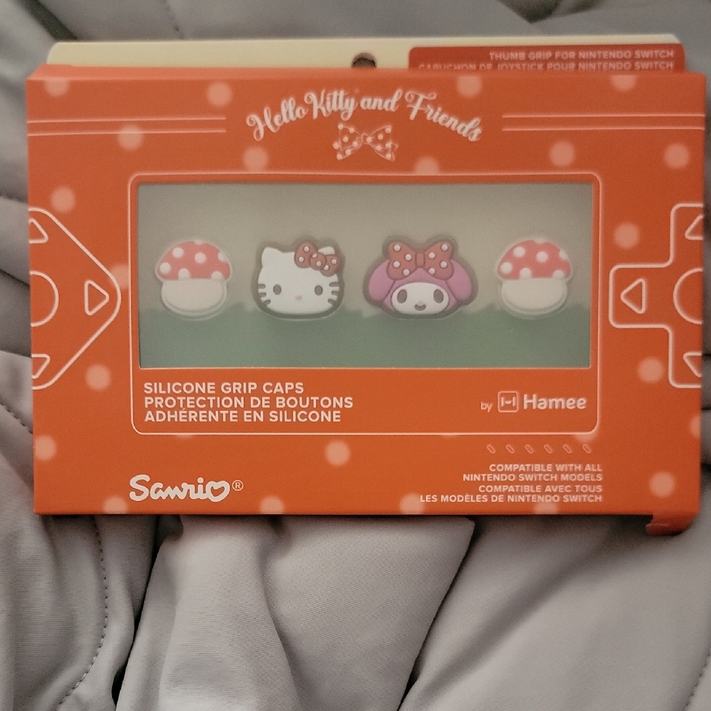 Sanrio Silicone Grip Caps for Nintendo Switch - Red and White